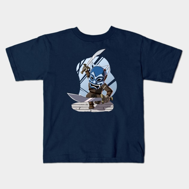 When the Blue Spirit Attacks Kids T-Shirt by CuppaJoey